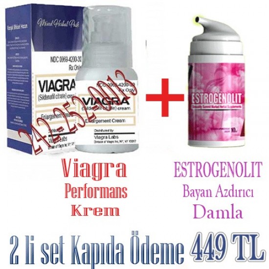 Estrogenolit Bayan Azdırıcı ve Viagra Krem Set